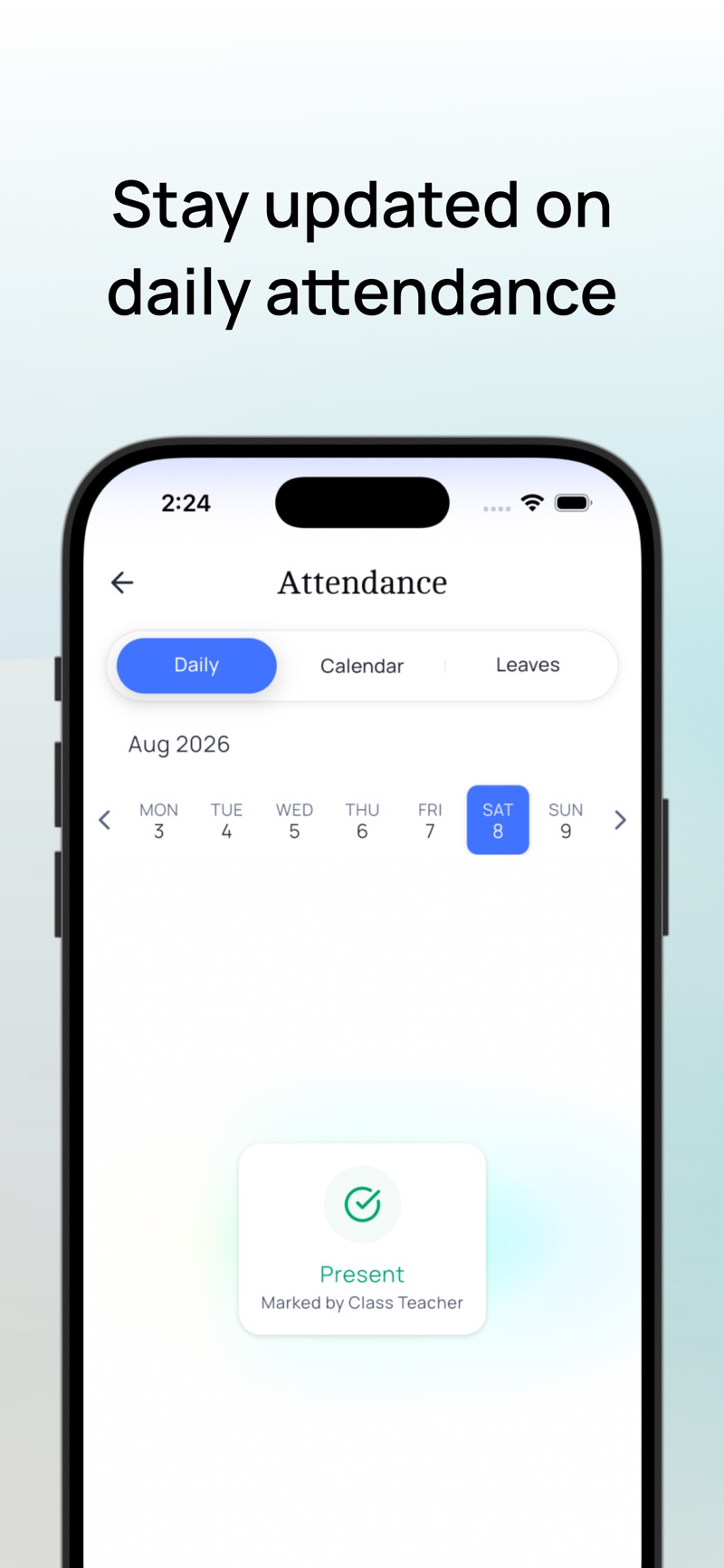 Classray attendance calendar